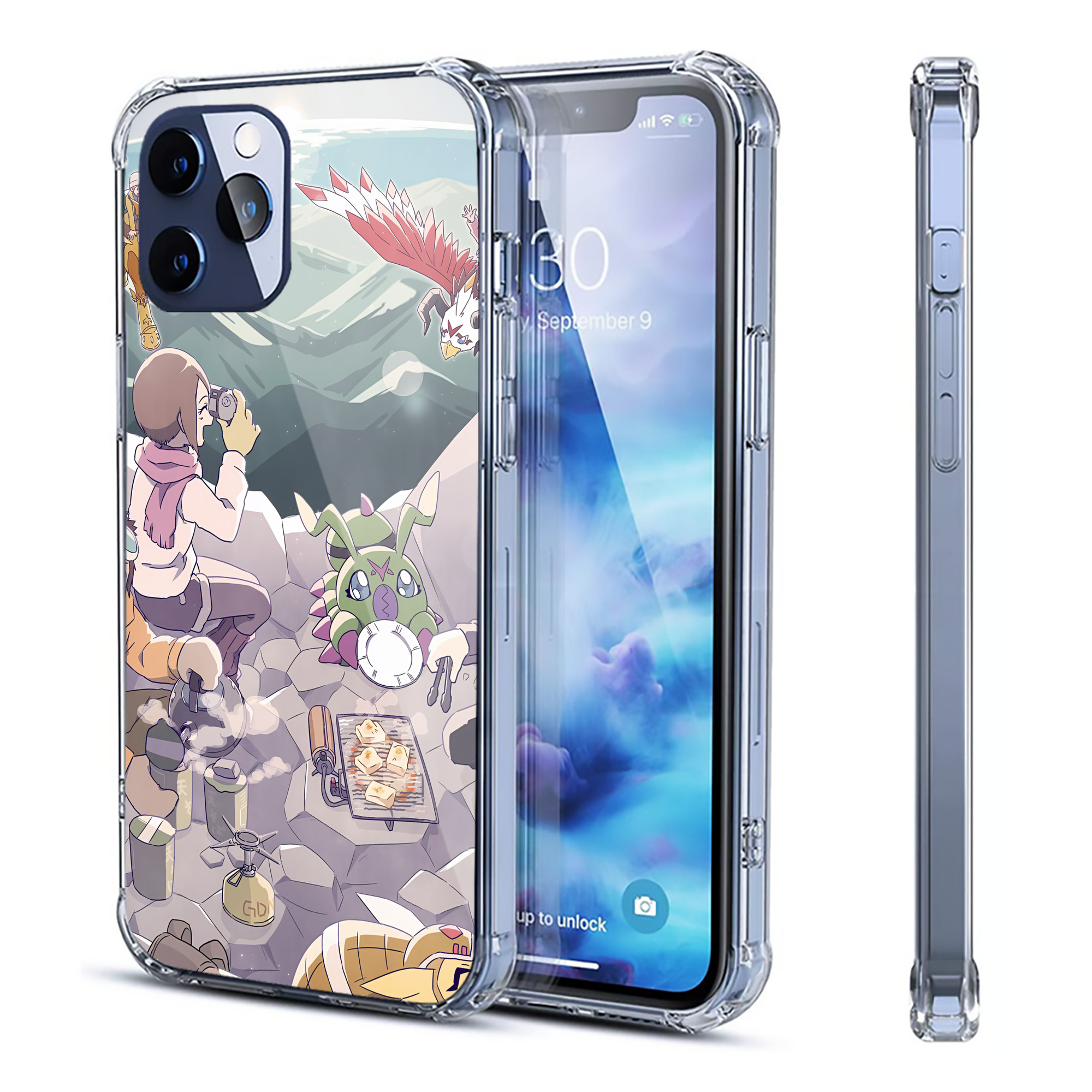 （画像用） Digimon デジタルモンスター/デジモン 【iPhone 12シリーズ対応】透明スマホケース（クリアソフトケース）